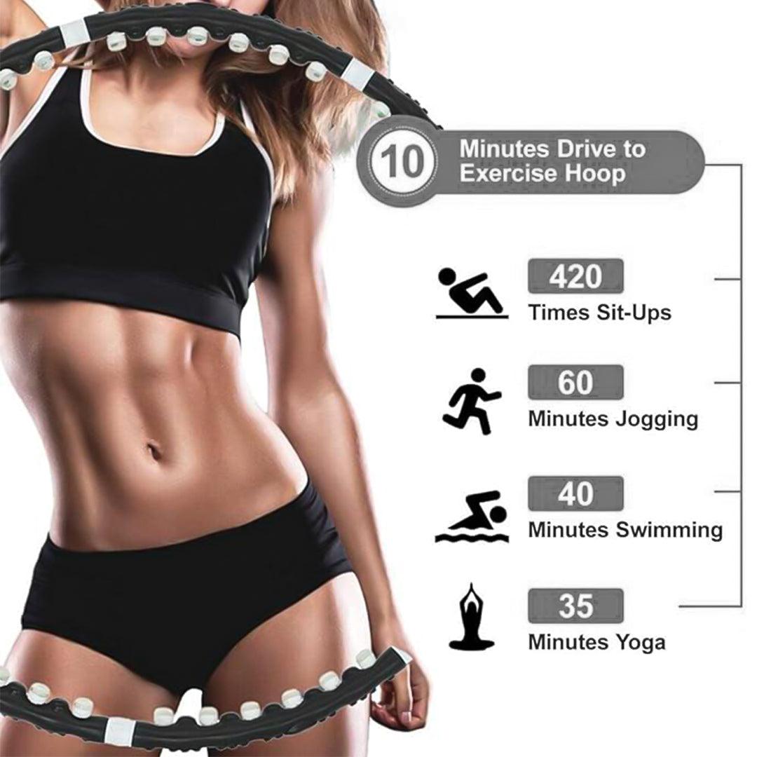 Magnetic Hula Hoop - Hula Hoop Professional Weighted Magnetic Fitness Exercise Massager Workout Abs Exercise & Fitness - Tophatter Daily Deals