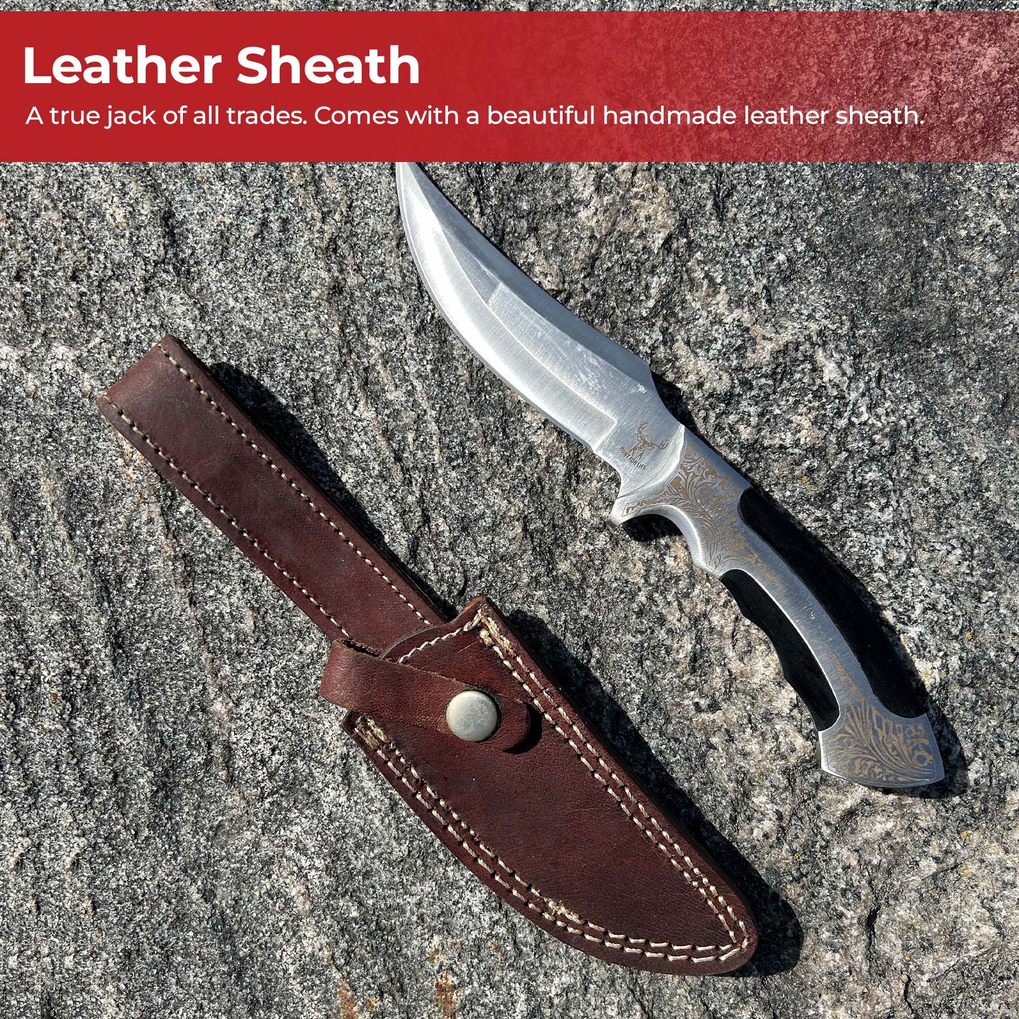 Hunt For Life™ Dakota Game Hunting Knife knives - Tophatter Daily Deals