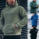 Insulating Mens Hooded Pullover - Sherpa Fleece, Casual - Tophatter Daily Deals