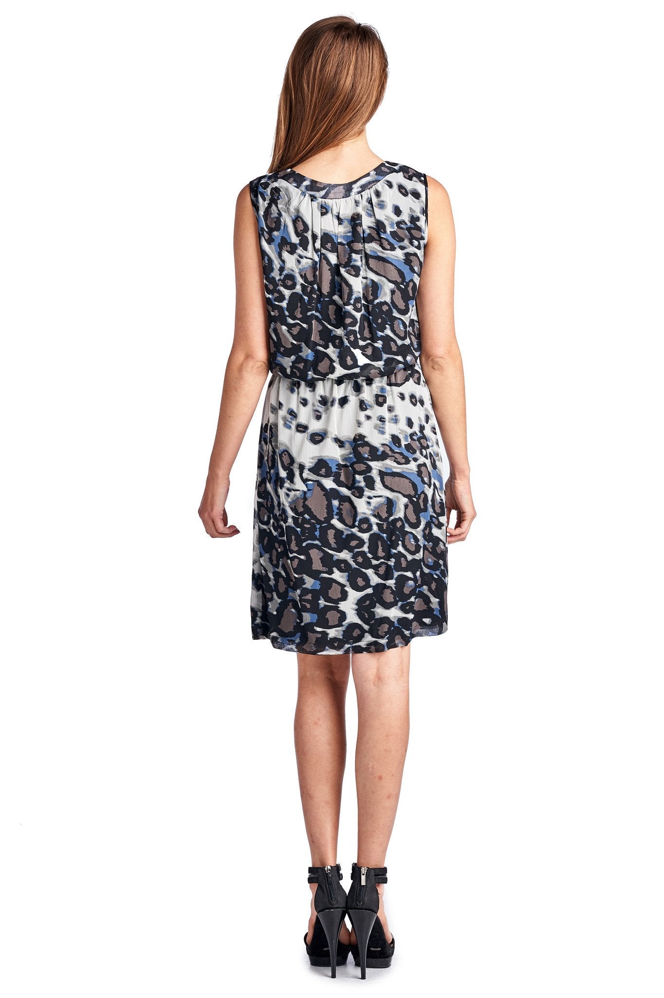 Women's Leopard Printed Blouson Dress Dresses / Midi - Tophatter Daily Deals