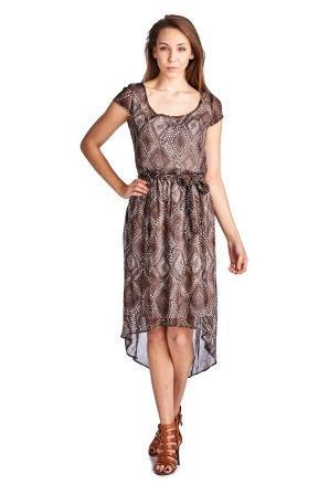 Women's Printed Chiffon High Low Dress Dresses / Midi - Tophatter Daily Deals