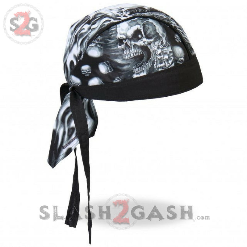 Hot Leathers Assassin Motorcycle Headwrap Skull & Guns Durag Headwrap - Tophatter Daily Deals