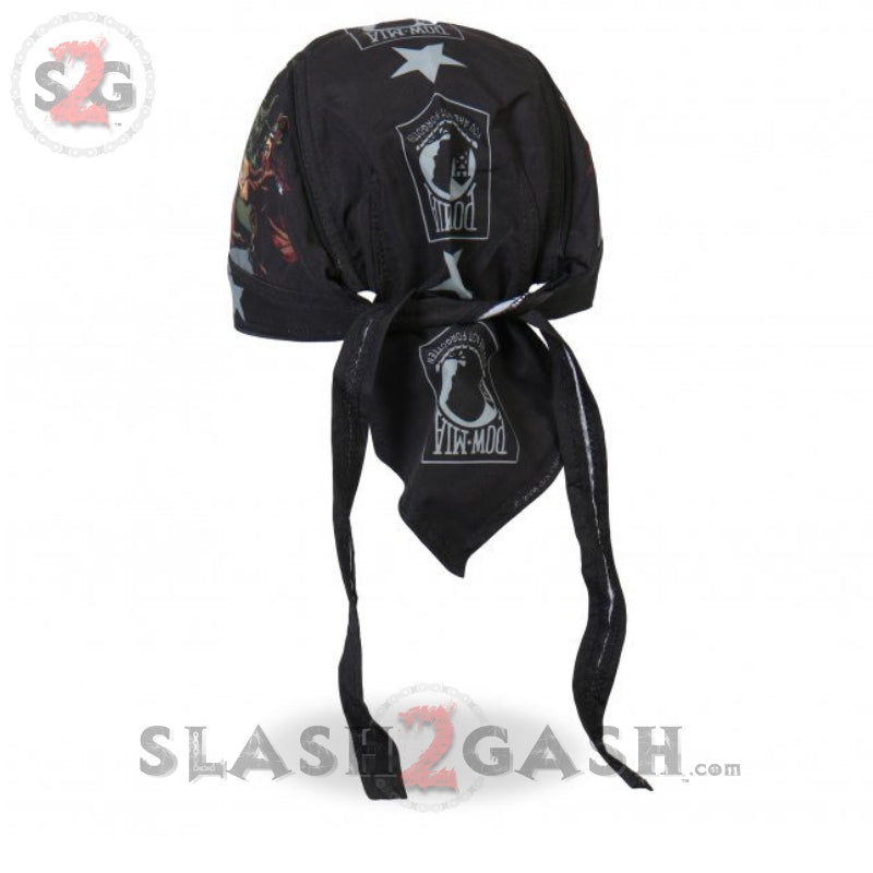 Hot Leathers Vets Dont Forget POW Headwrap Premium Biker Du-Rag Headwrap - Tophatter Daily Deals
