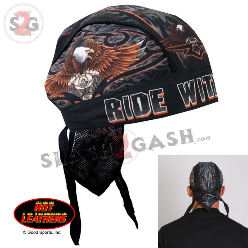 Hot Leathers Premium Eagle Headwrap - Ride With Pride Durag Headwrap - Tophatter Daily Deals