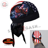 Hot Leathers Flag & Eagle Headwrap Premium Motorcycle Durag Headwrap - Tophatter Daily Deals