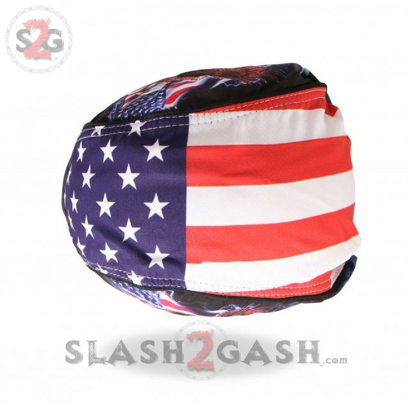 Hot Leathers Flag & Eagle Headwrap Premium Motorcycle Durag Headwrap - Tophatter Daily Deals