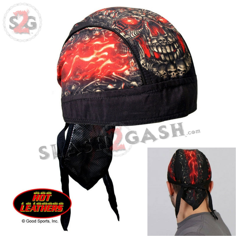 Hot Leathers Skull Made Of Skulls Headwrap Premium Motorcycle Durag Headwrap - Tophatter Daily Deals