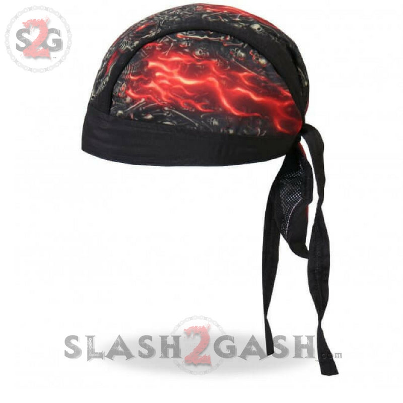 Hot Leathers Skull Made Of Skulls Headwrap Premium Motorcycle Durag Headwrap - Tophatter Daily Deals