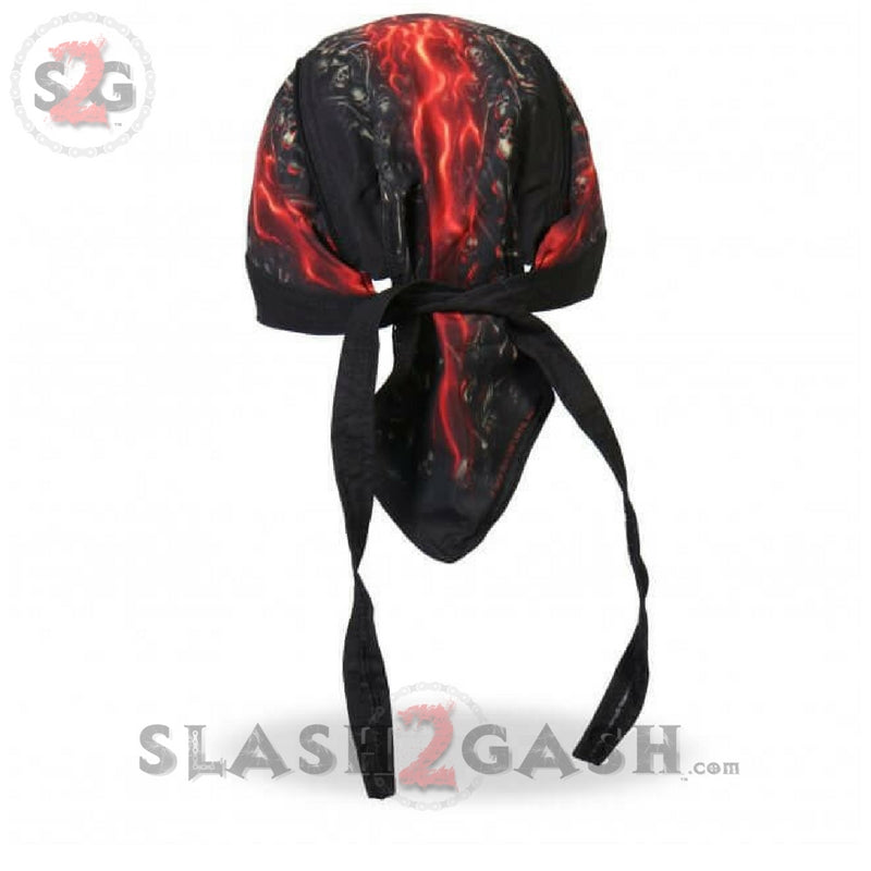 Hot Leathers Skull Made Of Skulls Headwrap Premium Motorcycle Durag Headwrap - Tophatter Daily Deals