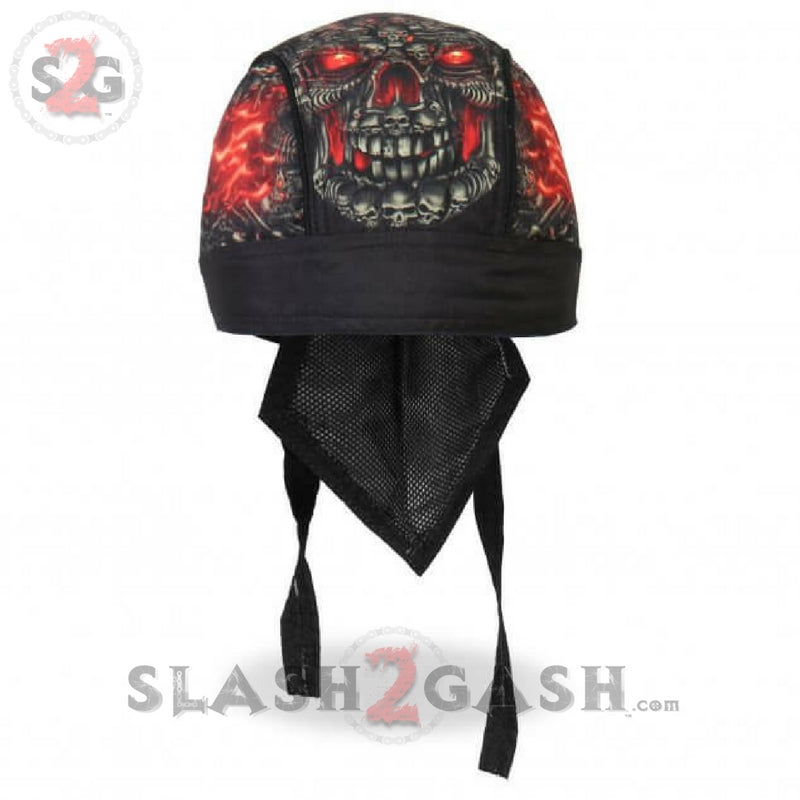 Hot Leathers Skull Made Of Skulls Headwrap Premium Motorcycle Durag Headwrap - Tophatter Daily Deals