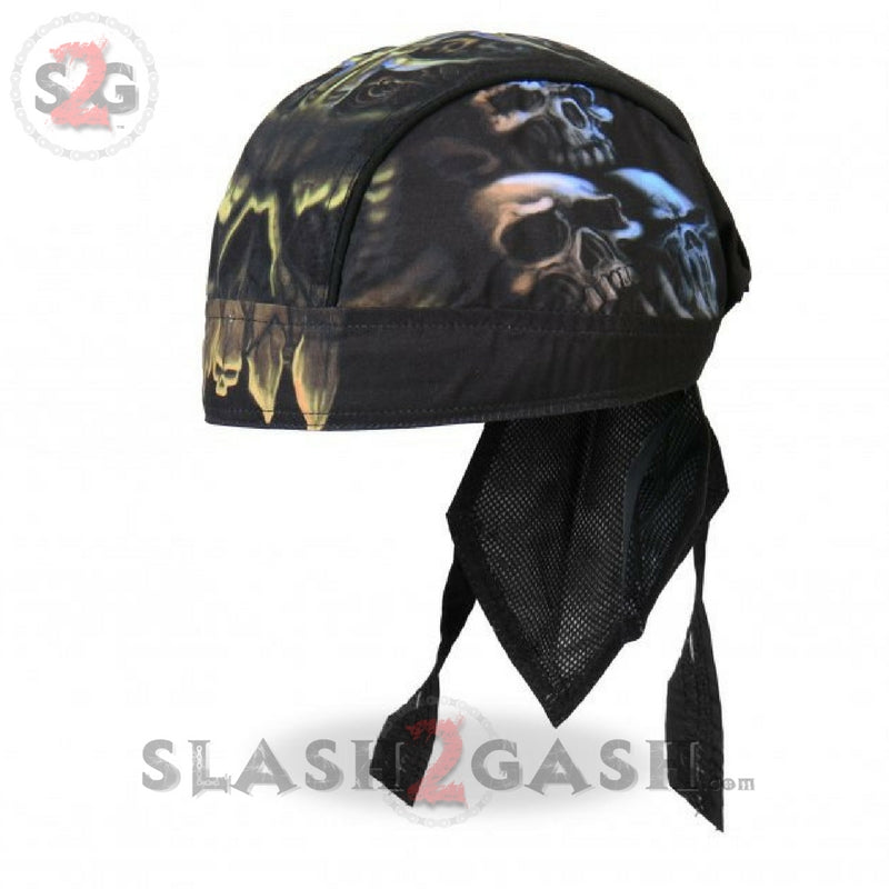 Hot Leathers Skull Cavern Headwrap Premium Motorcycle Durag Headwrap - Tophatter Daily Deals