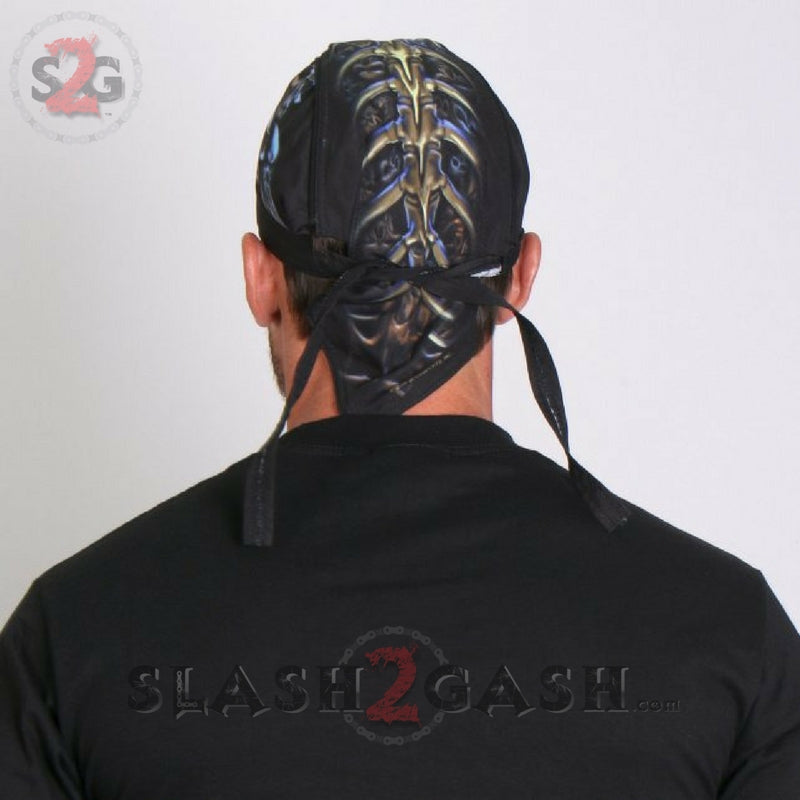 Hot Leathers Skull Cavern Headwrap Premium Motorcycle Durag Headwrap - Tophatter Daily Deals
