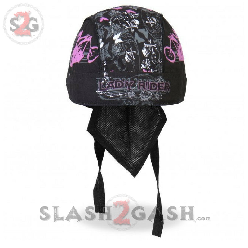 Hot Leathers Lady Rider Bling Premium Head Wrap w/Rhinestones Headwrap - Tophatter Daily Deals