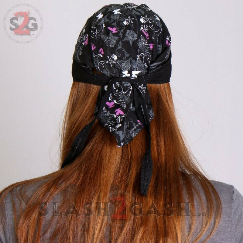 Hot Leathers Lady Rider Bling Premium Head Wrap w/Rhinestones Headwrap - Tophatter Daily Deals
