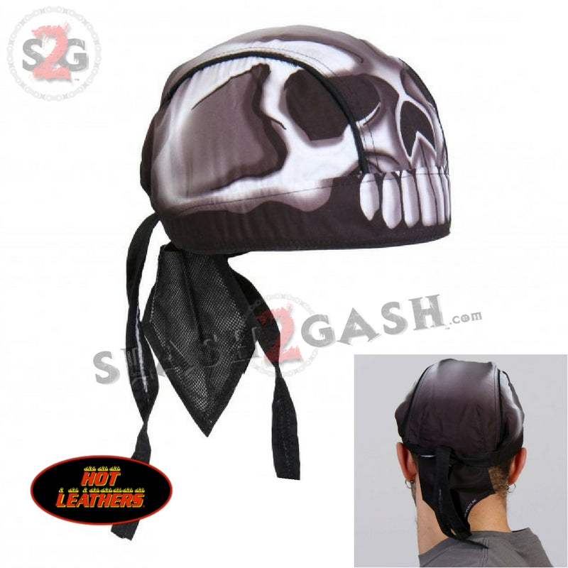 Hot Leathers Skull Head Premium Headwrap Motorcycle Durag Headwrap - Tophatter Daily Deals
