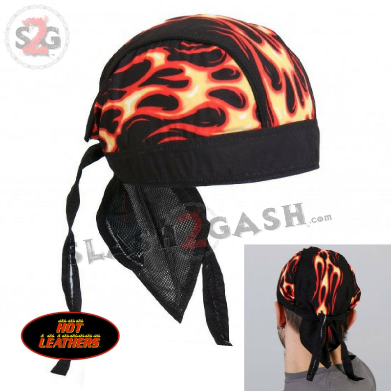 Hot Leathers Flames Headwrap Premium Motorcycle Durag Headwrap - Tophatter Daily Deals