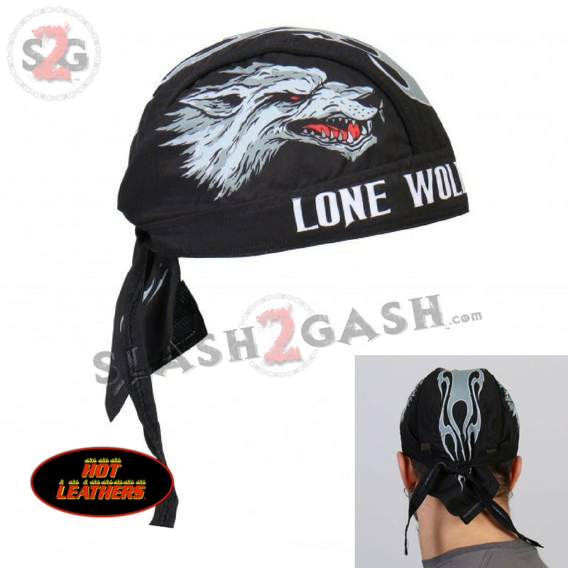 Hot Leathers Lone Wolf Headwrap Premium Motorcycle Durag - No Club Headwrap - Tophatter Daily Deals