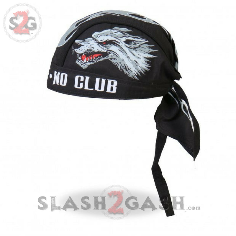 Hot Leathers Lone Wolf Headwrap Premium Motorcycle Durag - No Club Headwrap - Tophatter Daily Deals