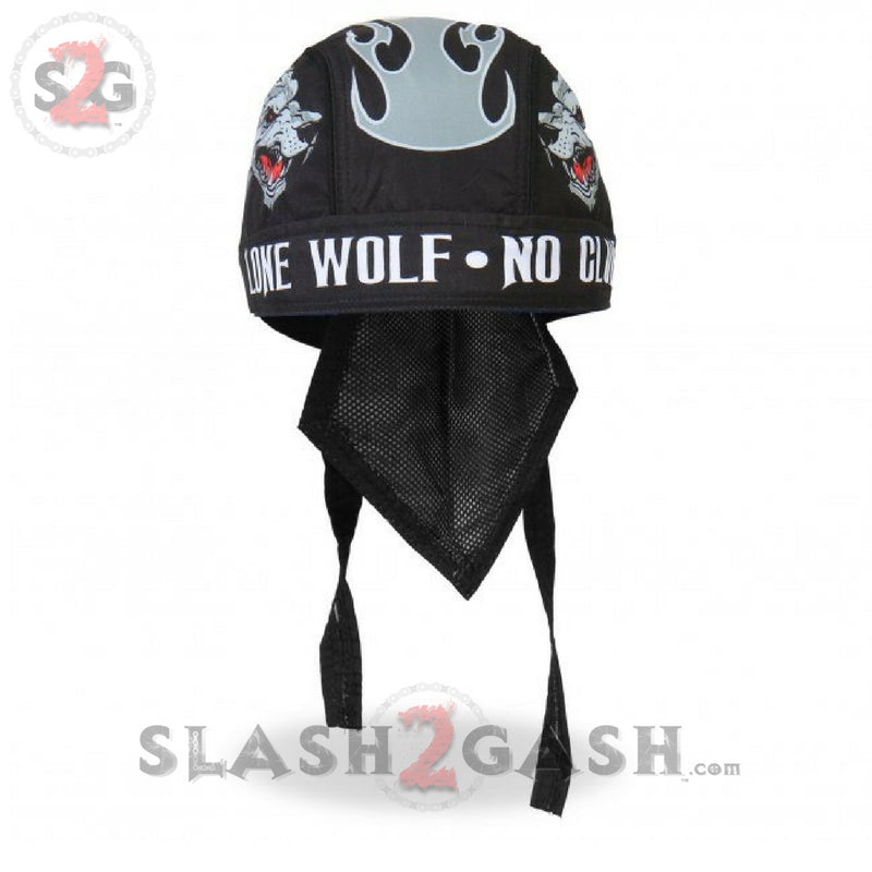 Hot Leathers Lone Wolf Headwrap Premium Motorcycle Durag - No Club Headwrap - Tophatter Daily Deals