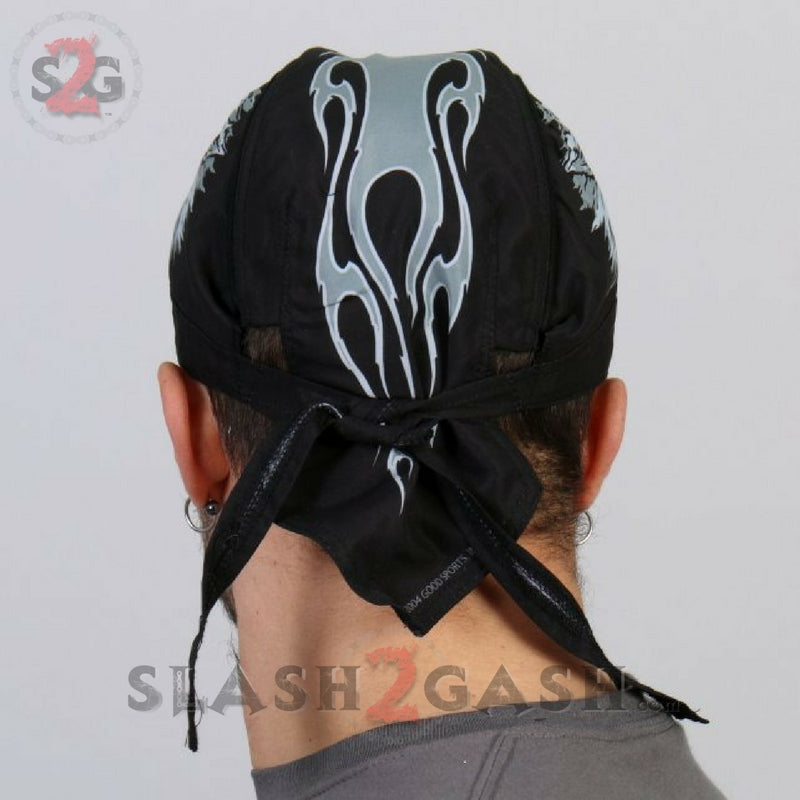 Hot Leathers Lone Wolf Headwrap Premium Motorcycle Durag - No Club Headwrap - Tophatter Daily Deals