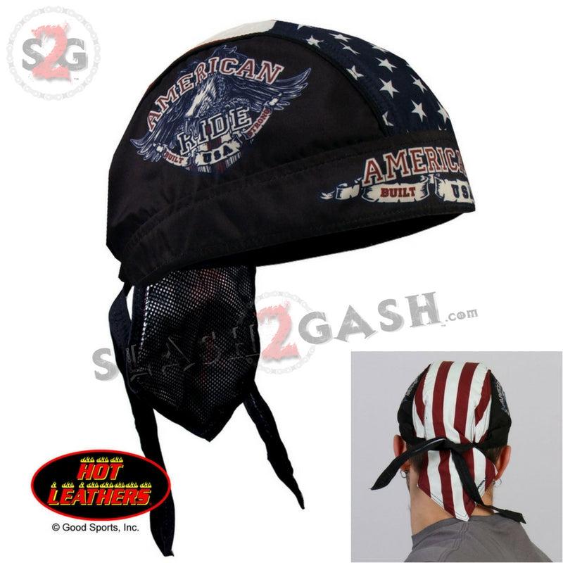 Hot Leathers American Ride Eagle Headwrap Premium Flag Du-Rag Headwrap - Tophatter Daily Deals
