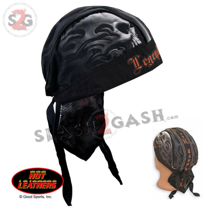 Hot Leathers Legendary Heritage Headwrap Tribal Skull Premium Du-Rag Headwrap - Tophatter Daily Deals