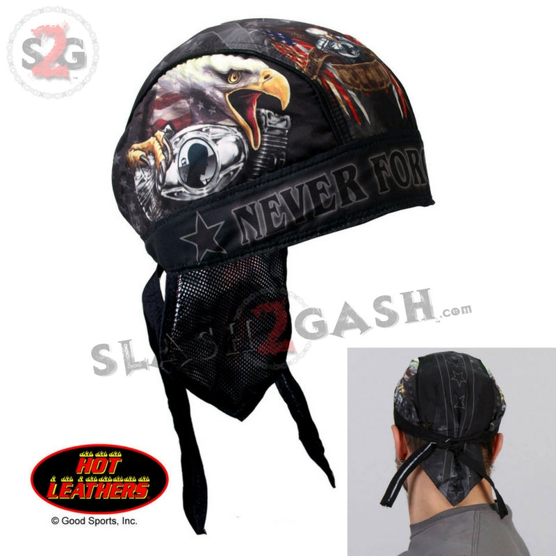 Hot Leathers Born Free Eagle POW Headwrap Premium Biker Du-Rag Headwrap - Tophatter Daily Deals
