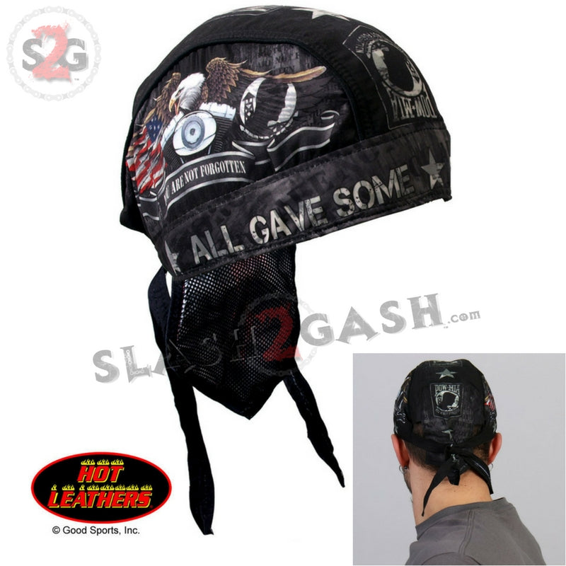 Hot Leathers All Gave Some Headwrap Premium POW Military Biker Du-Rag Headwrap - Tophatter Daily Deals