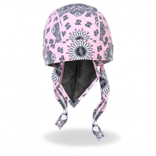 Hot Leathers Pink Paisley Headwrap Ladies Premium Biker Du-Rag Headwrap - Tophatter Daily Deals