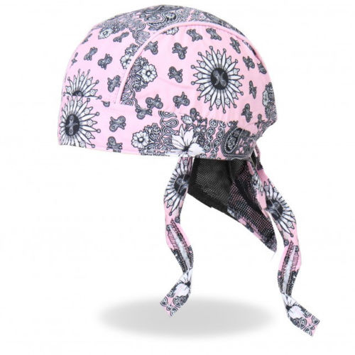 Hot Leathers Pink Paisley Headwrap Ladies Premium Biker Du-Rag Headwrap - Tophatter Daily Deals