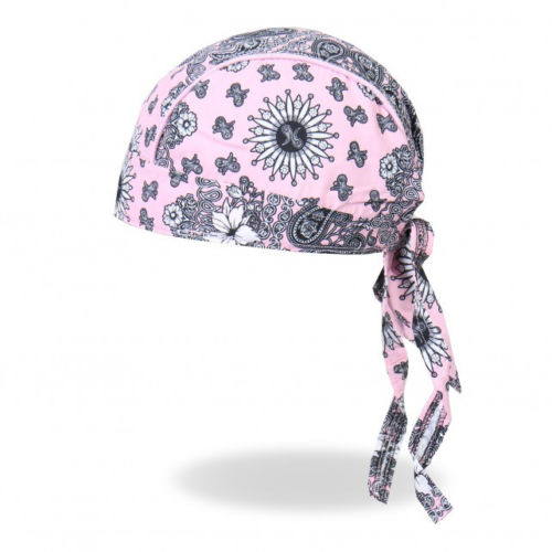 Hot Leathers Pink Paisley Headwrap Ladies Premium Biker Du-Rag Headwrap - Tophatter Daily Deals