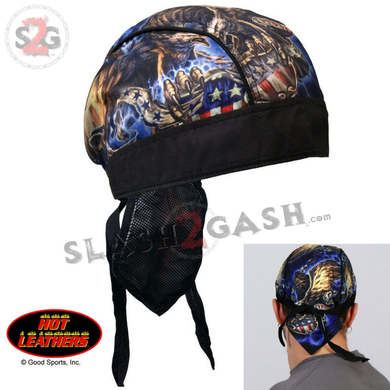 Hot Leathers USA Eagle Premium Headwrap Patriotic Biker Du-Rag Headwrap - Tophatter Daily Deals
