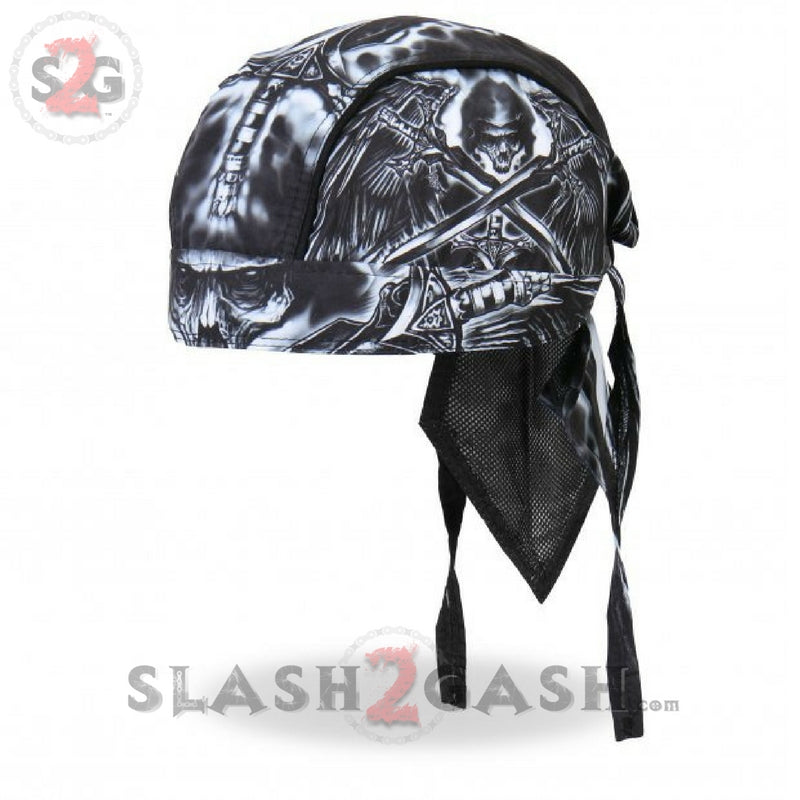 Hot Leathers Death Wings Premium Headwrap "Reaper" Biker Du-Rag Headwrap - Tophatter Daily Deals