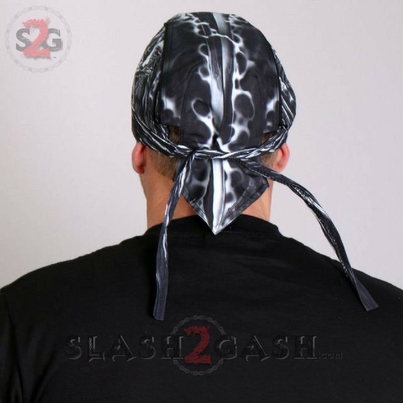 Hot Leathers Death Wings Premium Headwrap "Reaper" Biker Du-Rag Headwrap - Tophatter Daily Deals