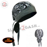 Hot Leathers Indian Chief Premium Headwrap Skull Headdress Biker Du-Rag Headwrap - Tophatter Daily Deals