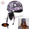 Hot Leathers Sugar Skull Headwrap Roses & Flower Premium Du-Rag Headwrap - Tophatter Daily Deals