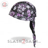 Hot Leathers Sugar Skull Headwrap Roses & Flower Premium Du-Rag Headwrap - Tophatter Daily Deals
