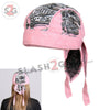 Hot Leathers Banner Skull Headwrap Pink Ride Forever Premium Du-Rag Headwrap - Tophatter Daily Deals