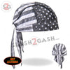 Hot Leathers Distressed American Flag Headwrap Premium Durag - Gray Headwrap - Tophatter Daily Deals