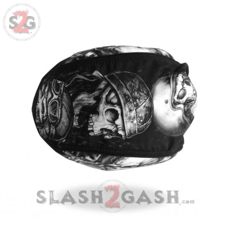 Hot Leathers Smokin Five Skulls Motorcycle Head Wrap Skull & Guns Durag Headwrap - Tophatter Daily Deals