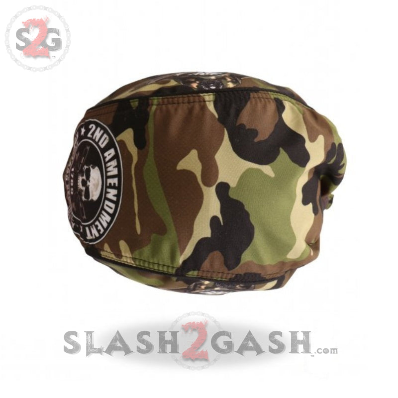 Hot Leathers 2nd Amendment Camo Skull Headwrap Premium Biker Du-Rag Headwrap - Tophatter Daily Deals