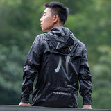 Waterproof Mens Cycling Jacket - Hooded, Nylon, For Rain - Tophatter Daily Deals