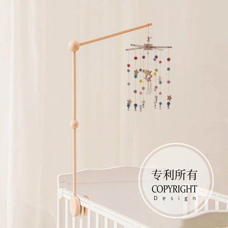 Baby Crib Mobile Wooden Nursery Newborn Sensory Toys - Tophatter Daily Deals