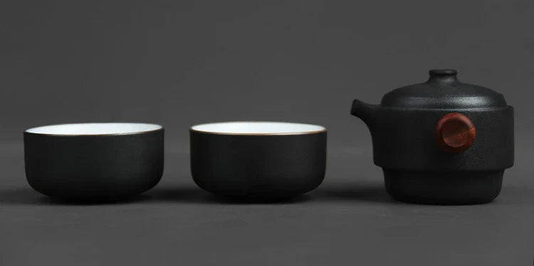 Porcelain Portable Travel Tea Set Kung Fu Teaware Handmade - Tophatter Daily Deals