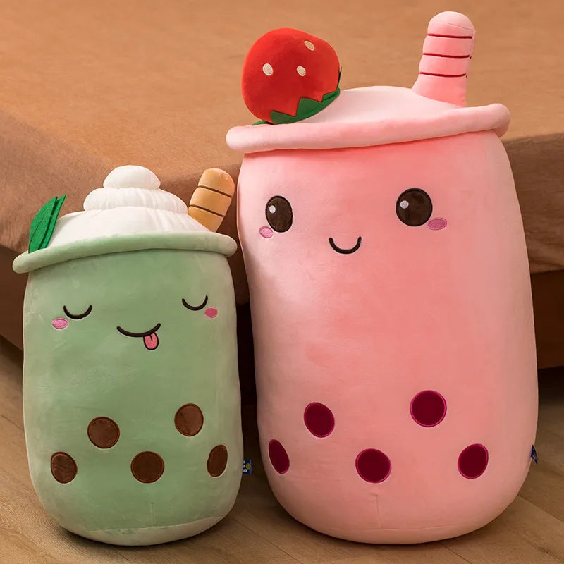 Cute Bubble Tea Plush Toy Stuffed Milk Tea Soft Boba Fruit Tea Cup Plushie Food - Tophatter Daily Deals