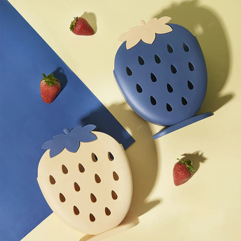 Kitchen Utensil Storage Box Container Strawberry Pink Blue Yellow Green Food - Tophatter Daily Deals