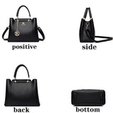 3-Layer Leather Shoulder Tote Crossbody Bag Apparel & Accessories > Handbags, Wallet's & Cases > Handbags > Shoulder Bags - Tophatter Daily Deals
