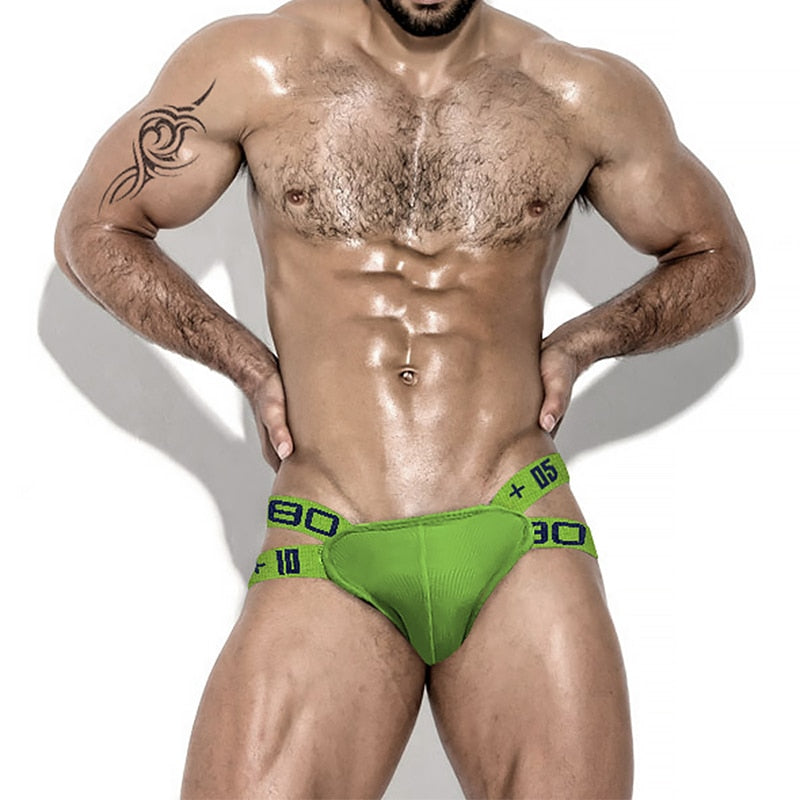 Comfortable Cotton Gay Men Sexy Underwear Thong Men Jockstrap Green Men Briefs - Tophatter Daily Deals