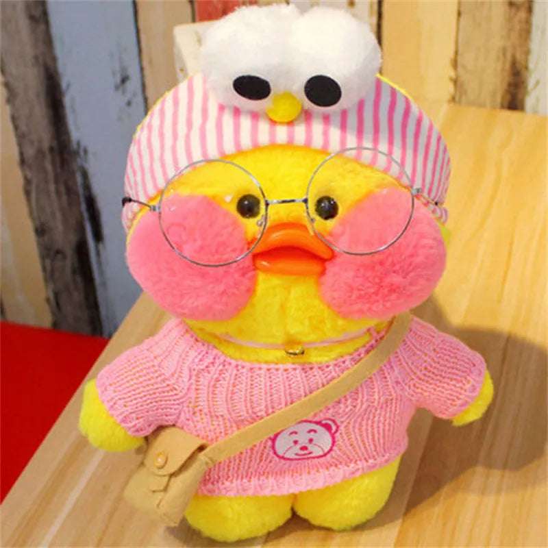 Korean Duck Plush Costume Glasses Dress Explorer Yellow x Pink Animals - Tophatter Daily Deals