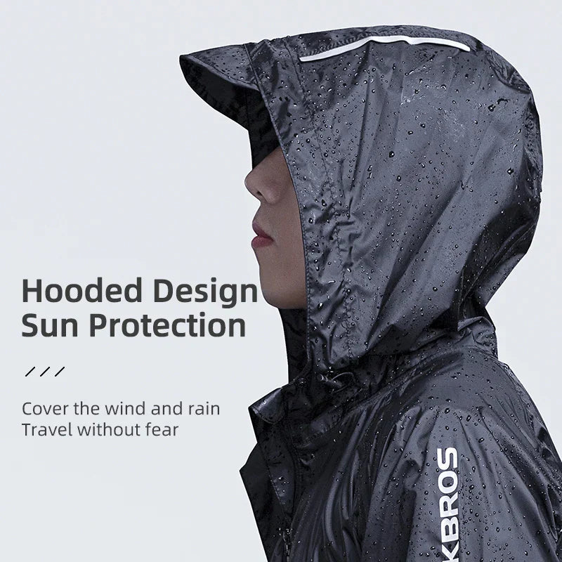 Waterproof Mens Cycling Jacket - Hooded, Nylon, For Rain - Tophatter Daily Deals